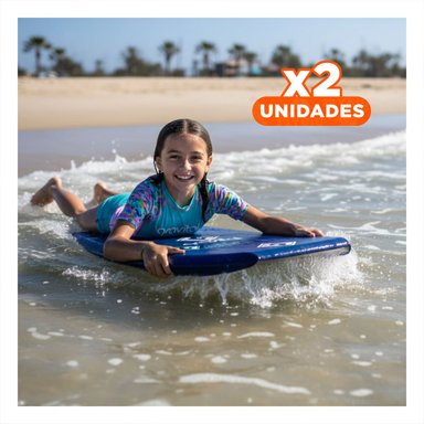 PACK2 IMPLEMENTO ACUATICO 40 PULGADAS COLOR AZUL PARA ACTIVIDADES DE PLAYA Y+REGALO STICKER