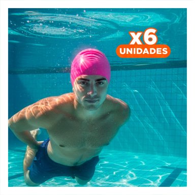 PACK6 GORRO PARA USO RECREATIVO Y SEGURO EN AGUA Y+REGALO STICKER