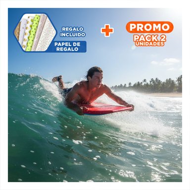 PACK2 IMPLEMENTO MARINO 40 PULGADAS COLOR ROJO PARA DIVERSION EN OLAS Y+PAPEL REGALO