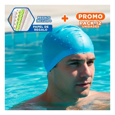 PACK12 DISPOSITIVO INFLABLE CELESTE PARA NINOS Y NINAS Y+PAPEL REGALO