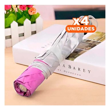 PACK4 ACCESORIO PORTATIL PLEGABLE PARA CARTERA O BOLSILLO COLOR ROSADO COMPACTO