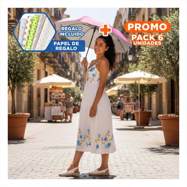 PACK6 ACCESORIO PORTATIL PLEGABLE PARA CARTERA O BOLSILLO COLOR ROSADO URBANO Y+PAPEL REGALO