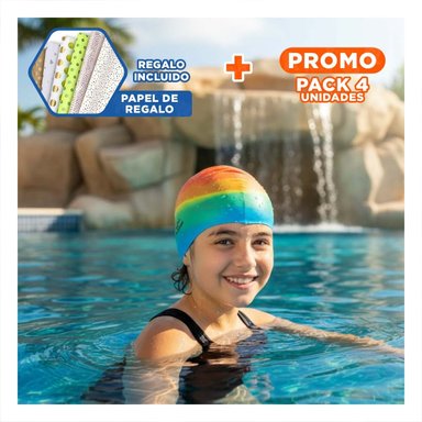 PACK4 ACCESORIO DE NATACION UNISEX RESISTENTE PARA SESIONES EN PISCINA Y+PAPEL REGALO