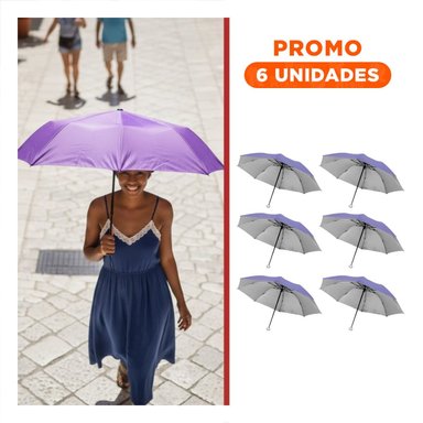 PACK6 CUBRESOL PLEGABLE PORTATIL COLOR MORADO PRACTICO AL TRANSPORTAR