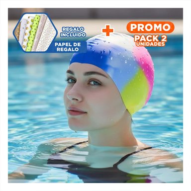 PACK2 ACCESORIO DE NATACION BLANCO AMARILLO FUCSIA AZUL PARA NADO Y+PAPEL REGALO