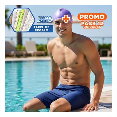 PACK12 COBERTURA NATACION UNISEX FLEXIBLE PARA ACTIVIDADES ACUATICAS Y+PAPEL REGALO