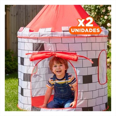 PACK2 REFUGIO DE NIÑO DE CAMPO MG-801 EB ROJO PARA JUEGOS INFANTILES Y+REGALO STICKER
