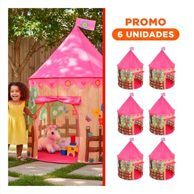 PACK6 PABELLON DE NIÑO DE CAMPO MG-801 EB ROSADO PARA DIVERSION INFANTIL