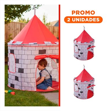 PACK2 CARPA DE NIÑO DE CAMPO MG-801 EB ROJO PARA JUEGOS Y ACTIVIDADES