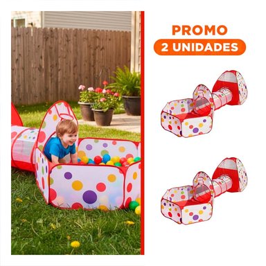 PACK2 CARPA DE NIÑO DE CAMPO 3 PIEZAS MG-16335 EB ROJO PARA JUEGOS Y ACTIVIDADES