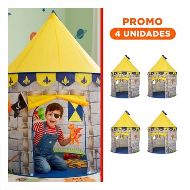 PACK4 TOLDO PORTATIL DE NIÑO DE CAMPO MG-801 EB AMARILLO PARA DIVERSION Y+REGALO STICKER