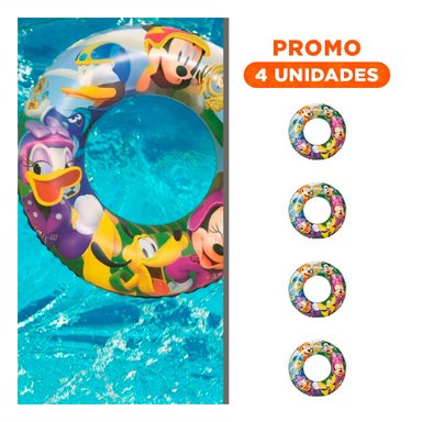 PACK4 ARO DE PISCINA ANIMADO 91004 COMODO Y RESISTENTE PARA DIVERSION Y+REGALO STICKER