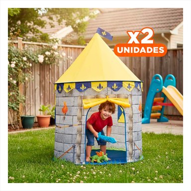 PACK2 REFUGIO PORTATIL DE NIÑO DE CAMPO MG-801 EB AMARILLO PARA JUEGOS Y+REGALO STICKER