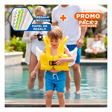 PACK2 JUGUETE CON ALAS AMARILLO INFANTIL ACUATICO Y LUDICO PARA JUEGOS Y+PAPEL REGALO