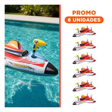 PACK6 FLOTADOR PORTATIL DE AGUA AVION 57536NP FACIL DE USAR Y INFLAR