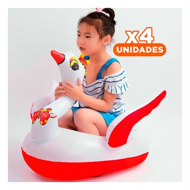 PACK4 JUGUETE CISNE 30 X 21 CM SEGURO Y DIVERTIDO PARA PISCINA Y NIÑOS