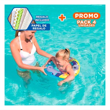PACK6 COLCHONETA PORTATIL DE AGUA ACUARIO TORTUGA 36113 COMODA Y INFLABLE Y+PAPEL REGALO