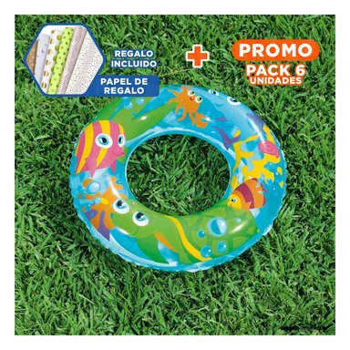 PACK6 COLCHONETA PORTATIL DE AGUA INFANTIL 59241NP COMODA Y SEGURA Y+PAPEL REGALO