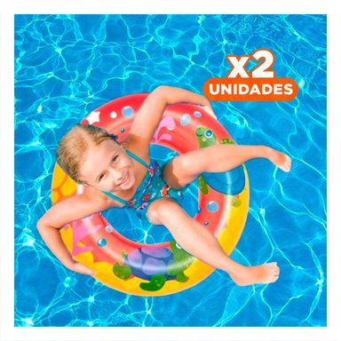 PACK2 FLOTADOR DE PISCINA ACUARIO TIBURON 36113 COMODO Y DURADERO Y+REGALO STICKER