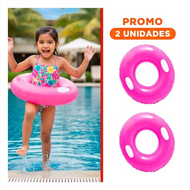 PACK2 JUGUETE CON ASA FUCSIA 76 CM LUDICO Y RESISTENTE PARA DIVERSION EN PISCINA