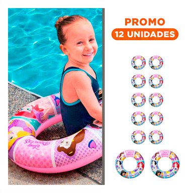 PACK12 COLCHONETA INFLABLE ANIMADO 91043 COMODA Y DURADERA PARA PISCINA Y+REGALO STICKER