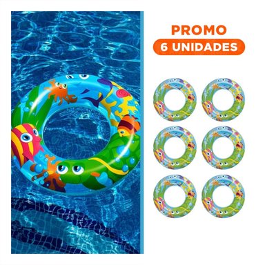 PACK6 FLOTADOR PORTATIL DE AGUA INFANTIL 59241NP FACIL DE USAR Y INFLAR