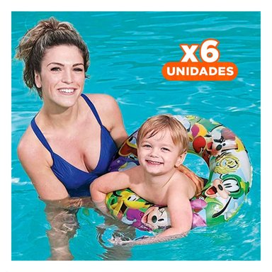 PACK6 FLOTANTE PORTATIL DE AGUA ANIMADO 91004 RESISTENTE Y FACIL DE USAR Y+REGALO STICKER