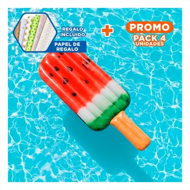 PACK4 JUGUETE SANDIA DIVERTIDO Y RESISTENTE PARA JUEGOS EN PISCINA 191 X 76 CM Y+PAPEL REGALO
