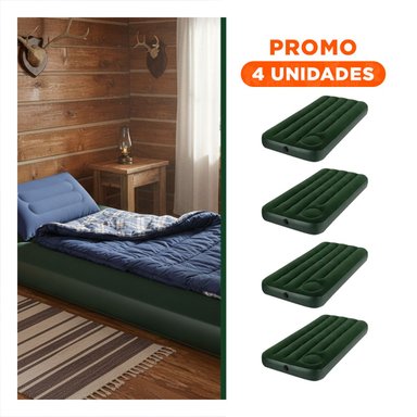PACK4 COLCHONETA DE AIRE COMODA TWIN 1 PLAZA COD 66950 PARA DORMIR Y+REGALO STICKER