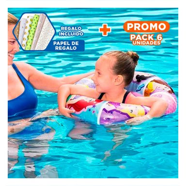 PACK6 COLCHONETA PORTATIL DE AGUA ANIMADO 91043 COMODA Y SEGURA Y+PAPEL REGALO