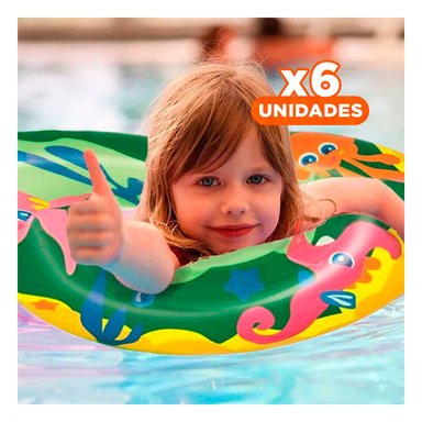 PACK6 FLOTANTE PORTATIL DE AGUA ACUARIO PULPO 36113 RESISTENTE Y FACIL DE USAR Y+REGALO STICKER