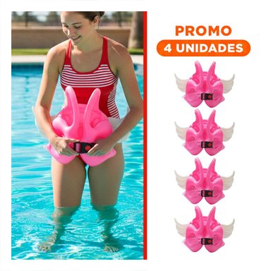 PACK4 JUGUETE CON ALAS ROSADO ACUATICO Y DIVERTIDO PARA PISCINA INFANTIL Y+REGALO STICKER