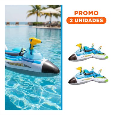 PACK2 FLOTANTE PORTATIL AVION 57536NP COMODO Y RESISTENTE PARA PISCINA