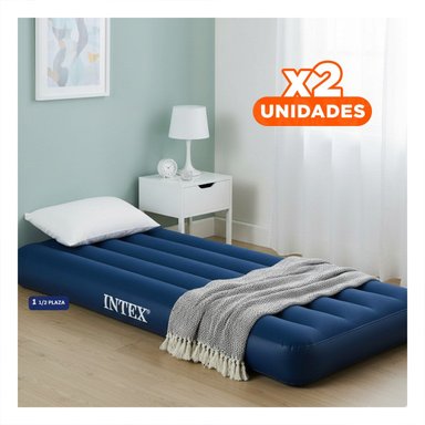 PACK2 COLCHONETA COMODA 1 1/2 PLAZA COD 64757 PARA DESCANSO DIARIO Y+REGALO STICKER