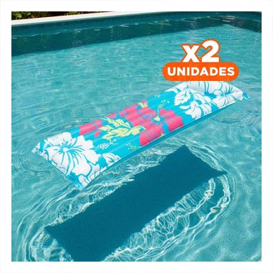 PACK2 CAMA INFLABLE 59720NP CELESTE COMODA Y PORTATIL PARA DORMIR NIÑOS Y+REGALO STICKER