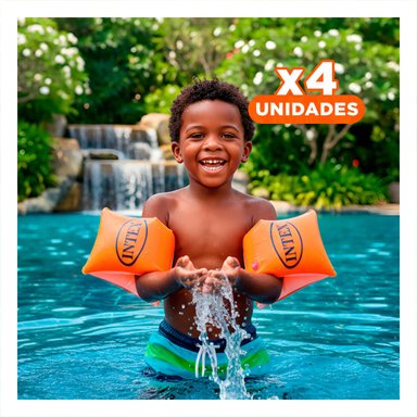 PACK4 ELEMENTO ACUATICO DE BRAZO INFLABLE PARA NIÑOS 30 X 15 CM