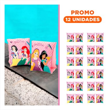 PACK12 FLOTANTE RECREATIVO DE BRAZO PRINCESA PARA NIÑOS 23 X 15 CM Y+REGALO STICKER