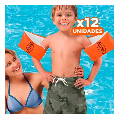 PACK12 EQUIPO DE NATACION DE BRAZO INFLABLE PARA NIÑOS 30 X 15 CM