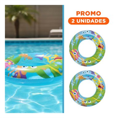 PACK2 FLOTANTE INFLABLE INFANTIL 59241NP COMODO Y RESISTENTE PARA PISCINA