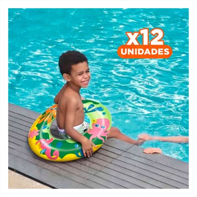 PACK12 ARO PORTATIL DE AGUA ACUARIO PULPO 36113 COMODO Y SEGURO PARA JUEGOS