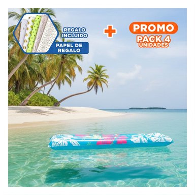 PACK4 CAMA DE AIRE 59720NP CELESTE COMODA Y PRACTICA PARA DORMIR EN CASA Y+PAPEL REGALO