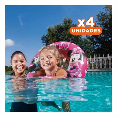 PACK4 COLCHONETA DE PISCINA ANIMADO 91040 INFLABLE Y FACIL DE TRANSPORTAR