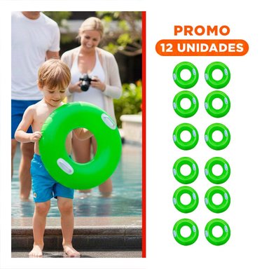 PACK12 FLOTADOR CON ASA VERDE 76 CM DIVERTIDO Y SEGURO PARA PISCINA INFANTIL Y+REGALO STICKER