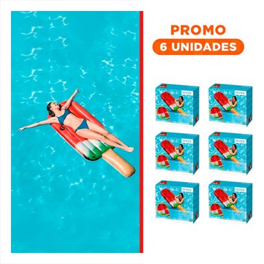 PACK6 SALVAVIDAS SANDIA RESISTENTE Y SEGURO PARA PISCINAS Y JUEGOS 191 X 76 CM