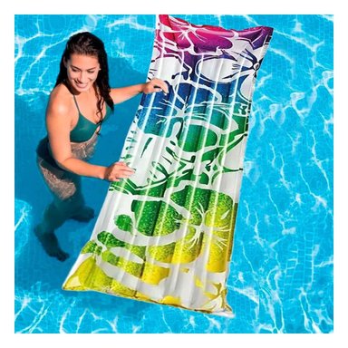 PACK2 COLCHONETA DE VIAJE 59720NP ARCOIRIS INFLABLE Y RESISTENTE PARA DORMIR Y+PAPEL REGALO - 2