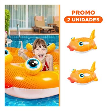 PACK2 FLOTANTE PORTATIL 3D PEZ 59380NP COMODO Y RESISTENTE PARA PISCINA