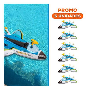 PACK6 FLOTADOR PORTATIL DE AGUA AVION 57536NP FACIL DE USAR Y INFLAR