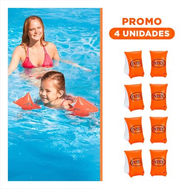 PACK4 ELEMENTO DE NATACION DE BRAZO INFLABLE INFANTIL 30 X 15 CM Y+REGALO STICKER