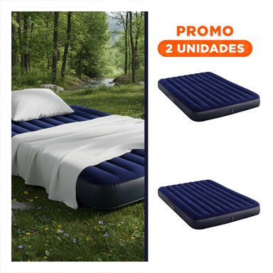 PACK2 COLCHONETA PORTATIL 2 PLAZAS COD 64758 FACIL DE GUARDAR Y TRANSPORTAR