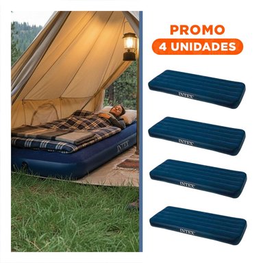 PACK4 CAMA DE VIAJE 1 PLAZA COD 64756 COMODA Y PORTATIL PARA DORMIR Y+REGALO STICKER